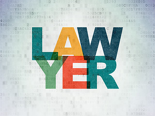 Image showing Law concept: Lawyer on Digital Paper background