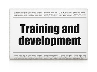 Image showing Education concept: newspaper headline Training and Development