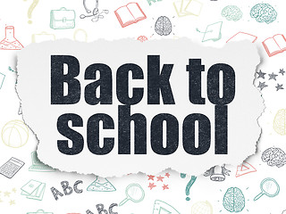 Image showing Learning concept: Back to School on Torn Paper background