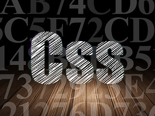 Image showing Database concept: Css in grunge dark room