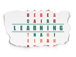 Image showing Studying concept: Learning in Crossword Puzzle