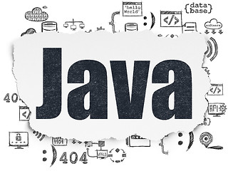 Image showing Programming concept: Java on Torn Paper background