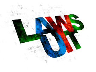 Image showing Law concept: Lawsuit on Digital background