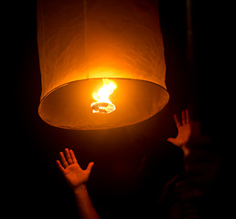 Image showing floating lantern