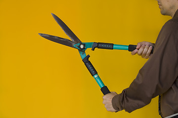 Image showing Man Cutting