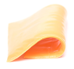 Image showing cheese slice on white