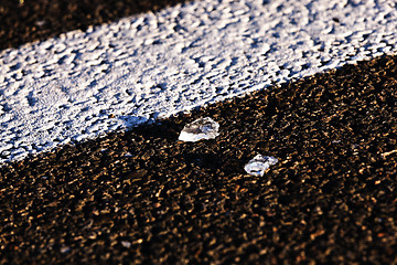 Image showing Glass on the road  