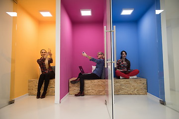 Image showing group of business people in creative working  space