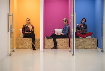 Image showing group of business people in creative working  space