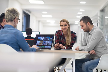 Image showing startup business team on meeting at modern office