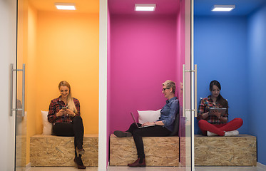 Image showing group of business people in creative working  space