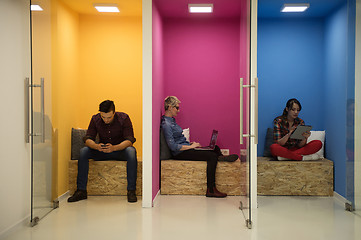 Image showing group of business people in creative working  space