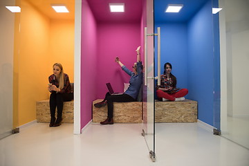 Image showing group of business people in creative working  space