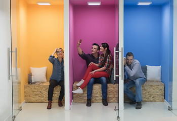 Image showing group of business people in creative working  space