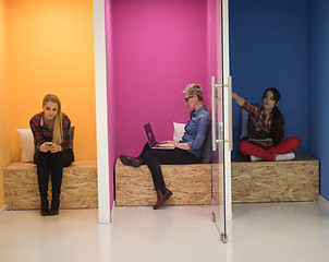 Image showing group of business people in creative working  space