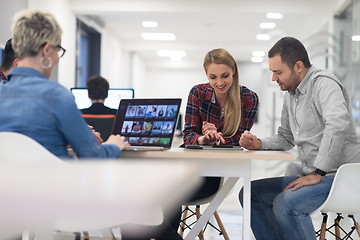 Image showing startup business team on meeting at modern office