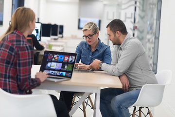 Image showing startup business team on meeting at modern office