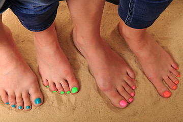 Image showing nice legs with pedicure