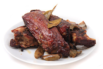 Image showing smoked pig ribs 