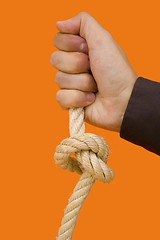 Image showing Holding a knot