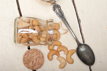 Image showing cashew nuts on a glass jar 