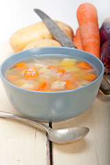 Image showing Traditional Italian minestrone soup 