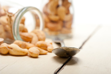 Image showing cashew nuts on a glass jar 