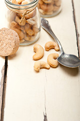 Image showing cashew nuts on a glass jar 