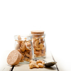 Image showing cashew nuts on a glass jar 