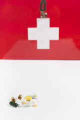 Image showing Pills Red Cross