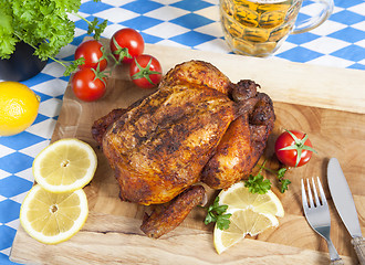 Image showing Bavarian roast chicken