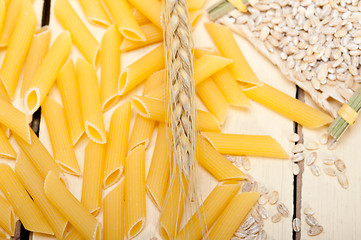 Image showing Italian pasta penne with wheat