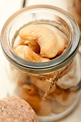 Image showing cashew nuts on a glass jar 