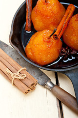 Image showing poached pears delicious home made recipe 