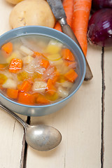 Image showing Traditional Italian minestrone soup 