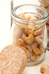 Image showing cashew nuts on a glass jar 