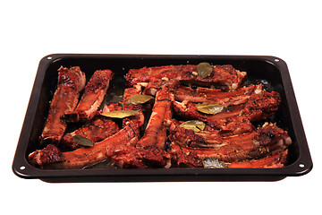 Image showing smoked pig ribs 