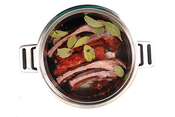 Image showing smoked pig ribs 