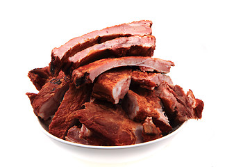 Image showing smoked pig ribs 