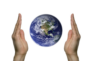 Image showing Earth between two hands 1