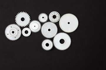 Image showing Plastic gearwheels