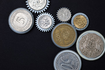 Image showing Coins gears