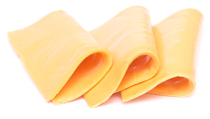 Image showing cheese slices on white