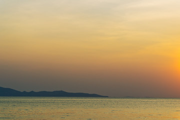 Image showing orange sea sunset