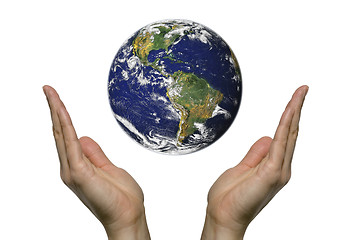 Image showing Praying for earth