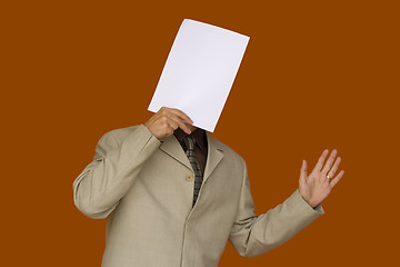 Image showing paper face hello