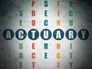 Image showing Insurance concept: Actuary in Crossword Puzzle