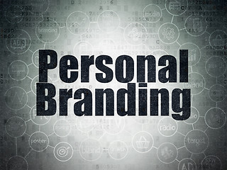 Image showing Advertising concept: Personal Branding on Digital Paper background