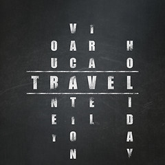 Image showing Vacation concept: Travel in Crossword Puzzle