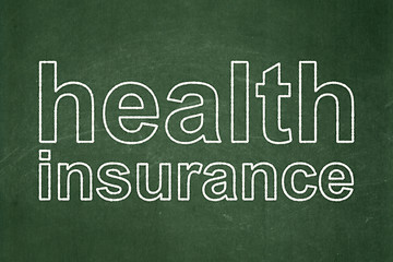 Image showing Insurance concept: Health Insurance on chalkboard background